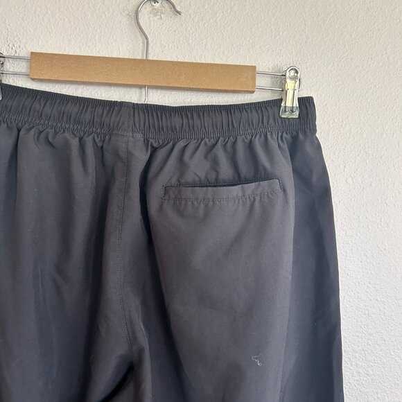 Nike Track Pants L Black Windbreaker Zip Ankle Pull On Elastic Waist Logo - Picture 7 of 10